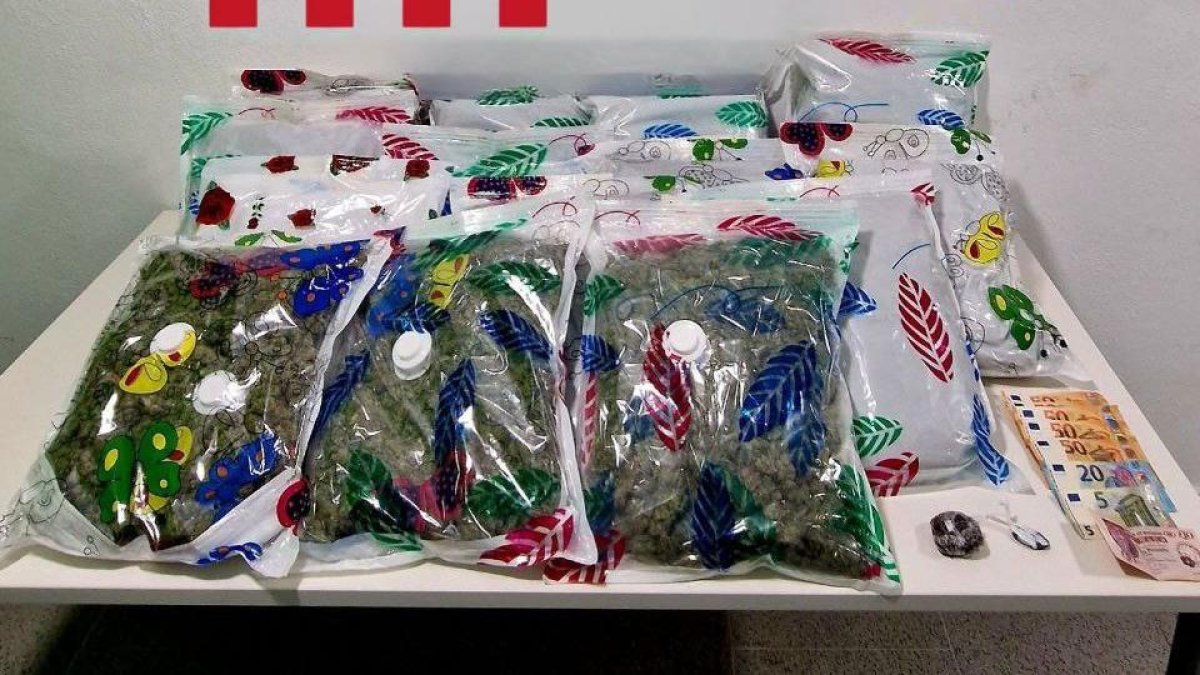 Imatge de la droga intervinguda pels Mossos d’Esquadra a l’hotel de Salou.
