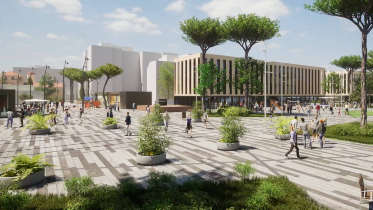 Recreació digital del futur traçat del nou Eix Cívic de Salou.