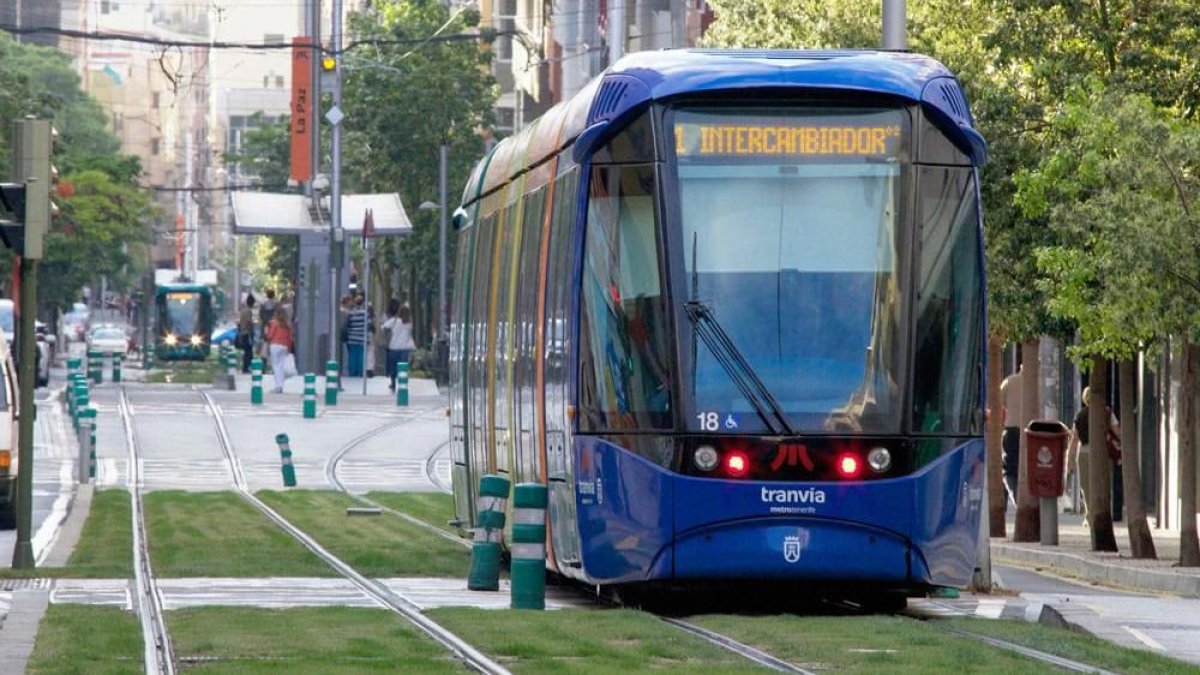 Imagen de archivo del tranvía de Tenerife.