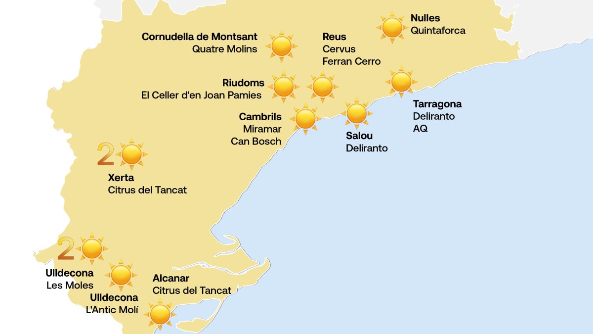 Mapa dels restaurants amb Sol Repsol a Tarragona.