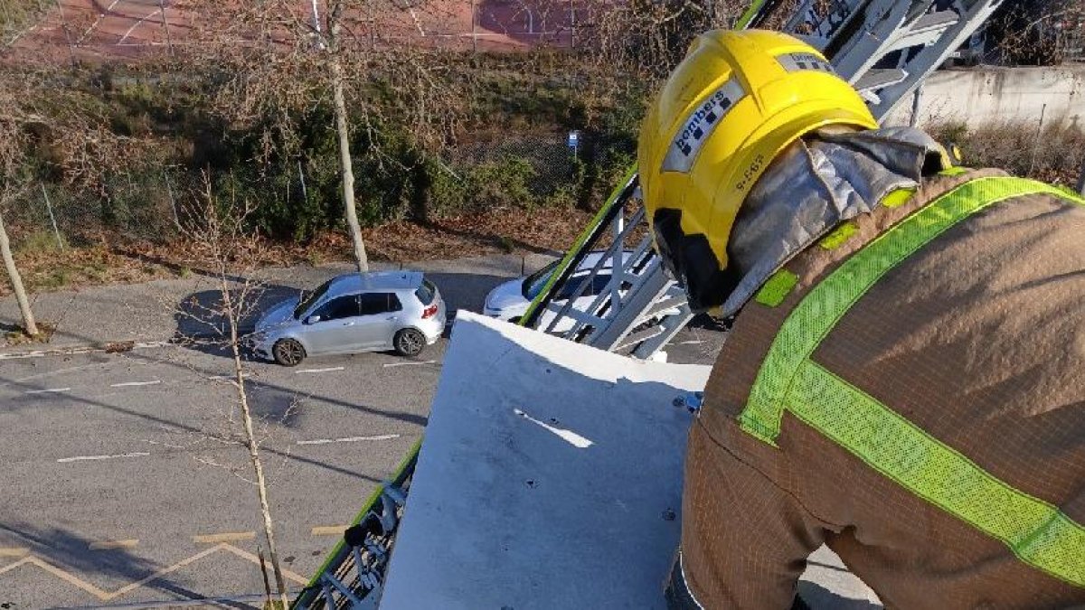 Imatge d'uin dels serveis que han realitzat els Bombers a Salou.