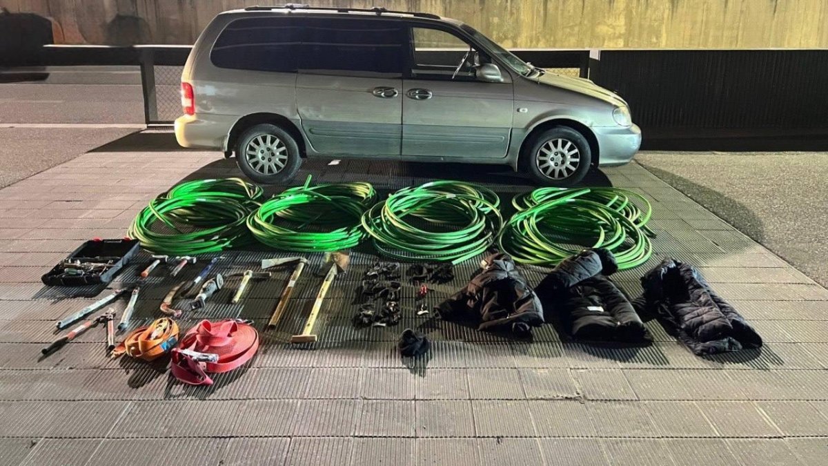 Imatge del vehicle i el material interceptat