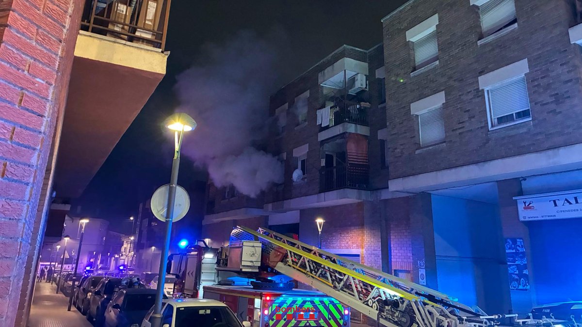 Imatge de l'incendi a Tarragona