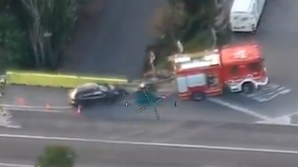 Imatge del vehicle després del sinistre al Vendrell