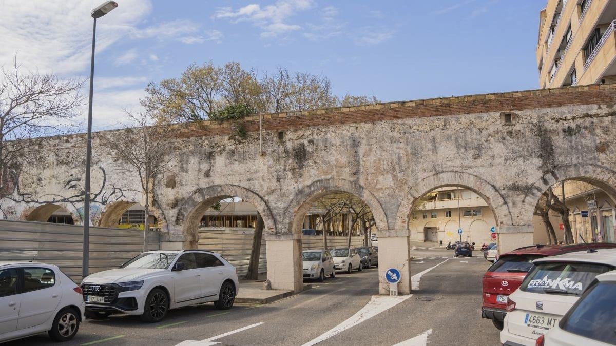 Estado actual del tramo de la infraestructura que pasa por Tarragona, próxima a Campo de Marte.