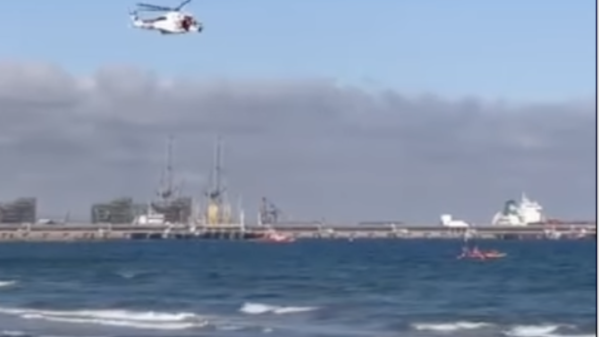 Imatge del dispositiu a la platja de la Pineda.