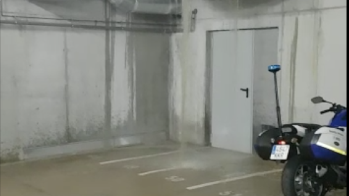 Inundacions a la comissaria de la Guardia Urbana de Tarragona.