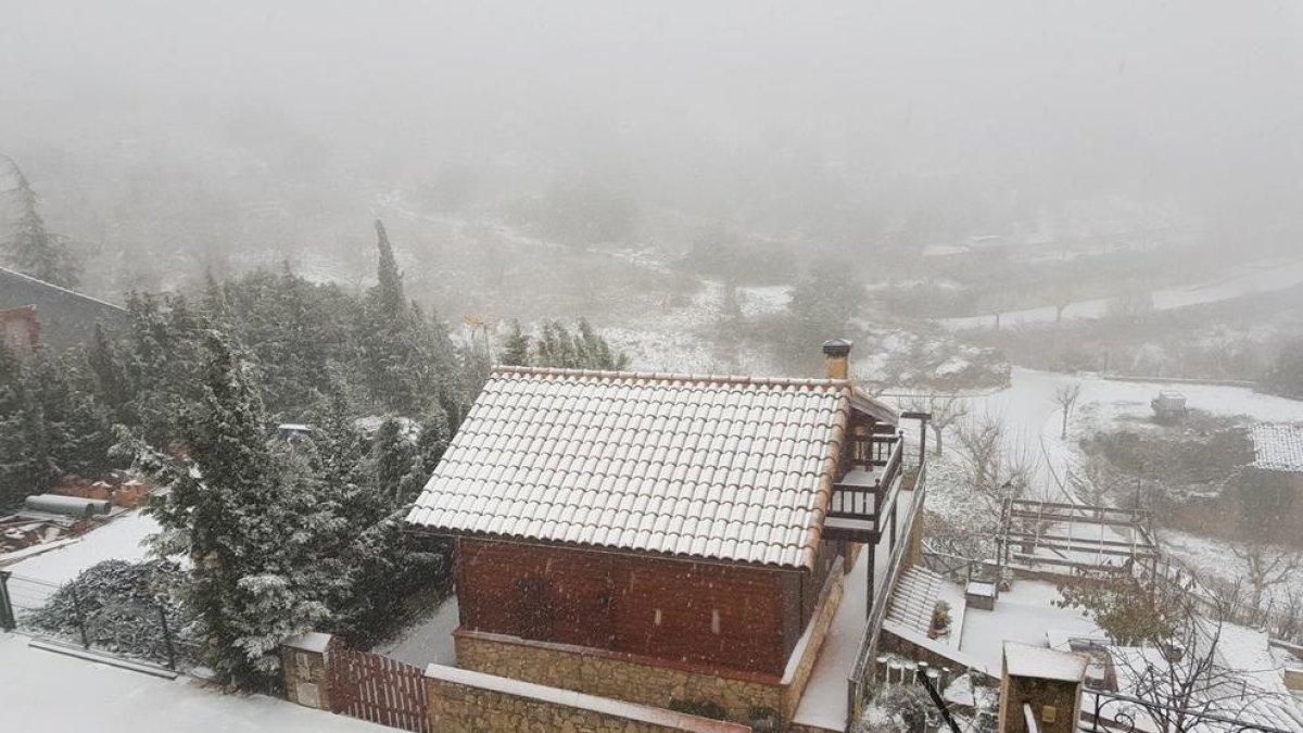 Imatges de Vilanova de Prades nevada