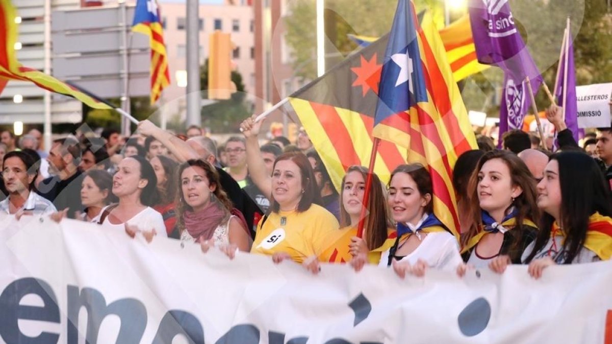 Manifestación por el referéndum en Tarragona