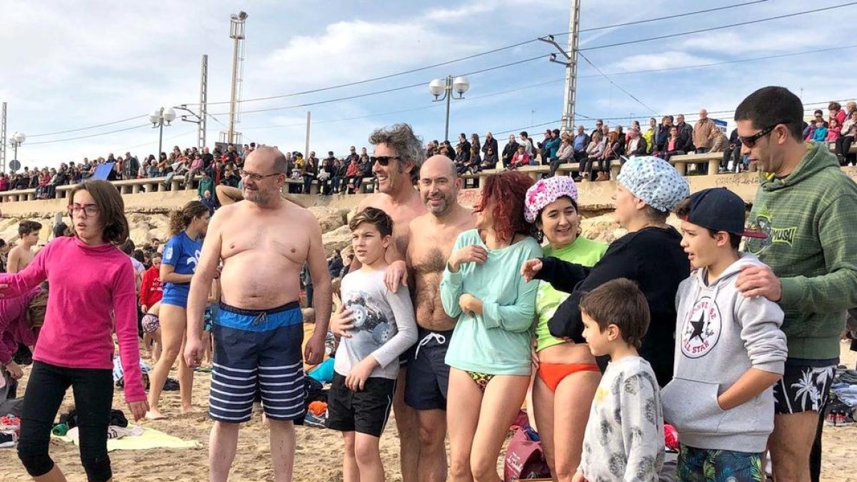 El bany de Sant Silvestre 2017 a Tarragona