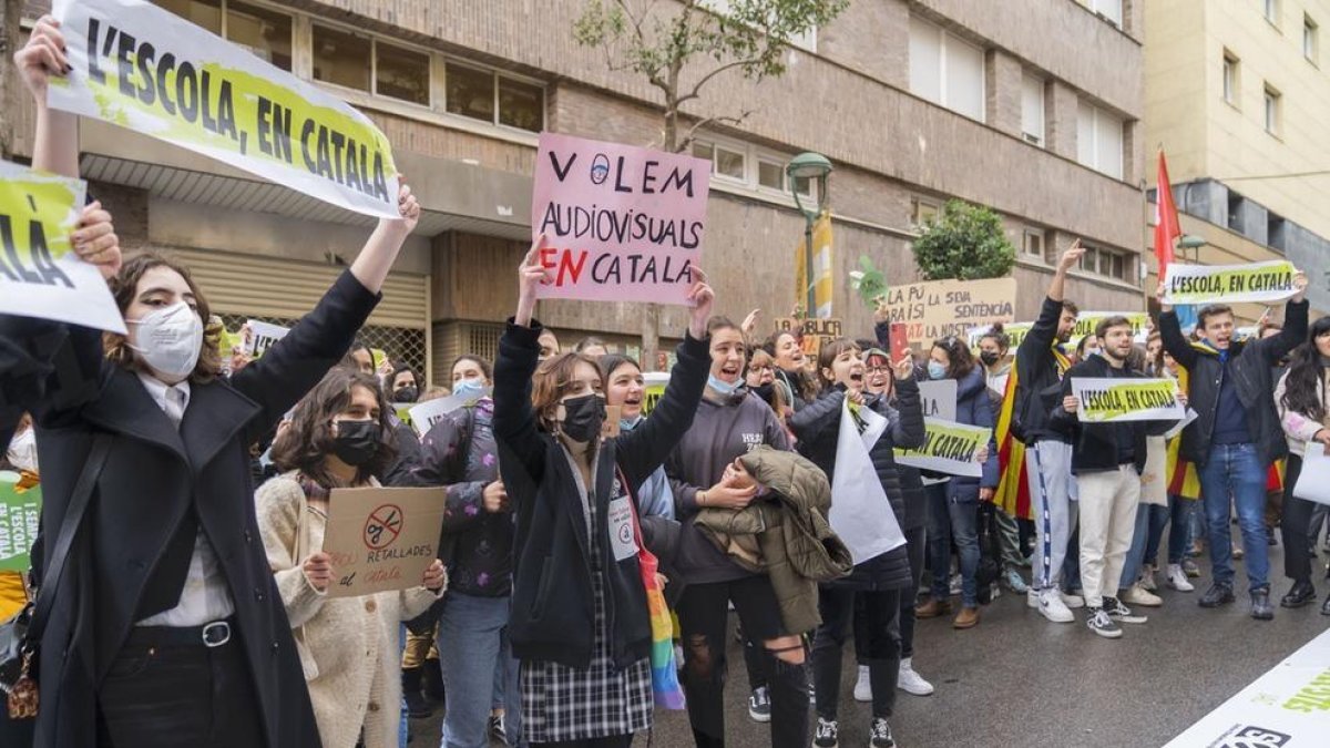 Manifestación por el catalán