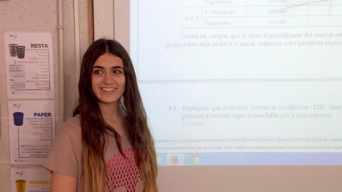 Una alumna del Baix Camp competirà a la final de les Olimpíades d'Economia