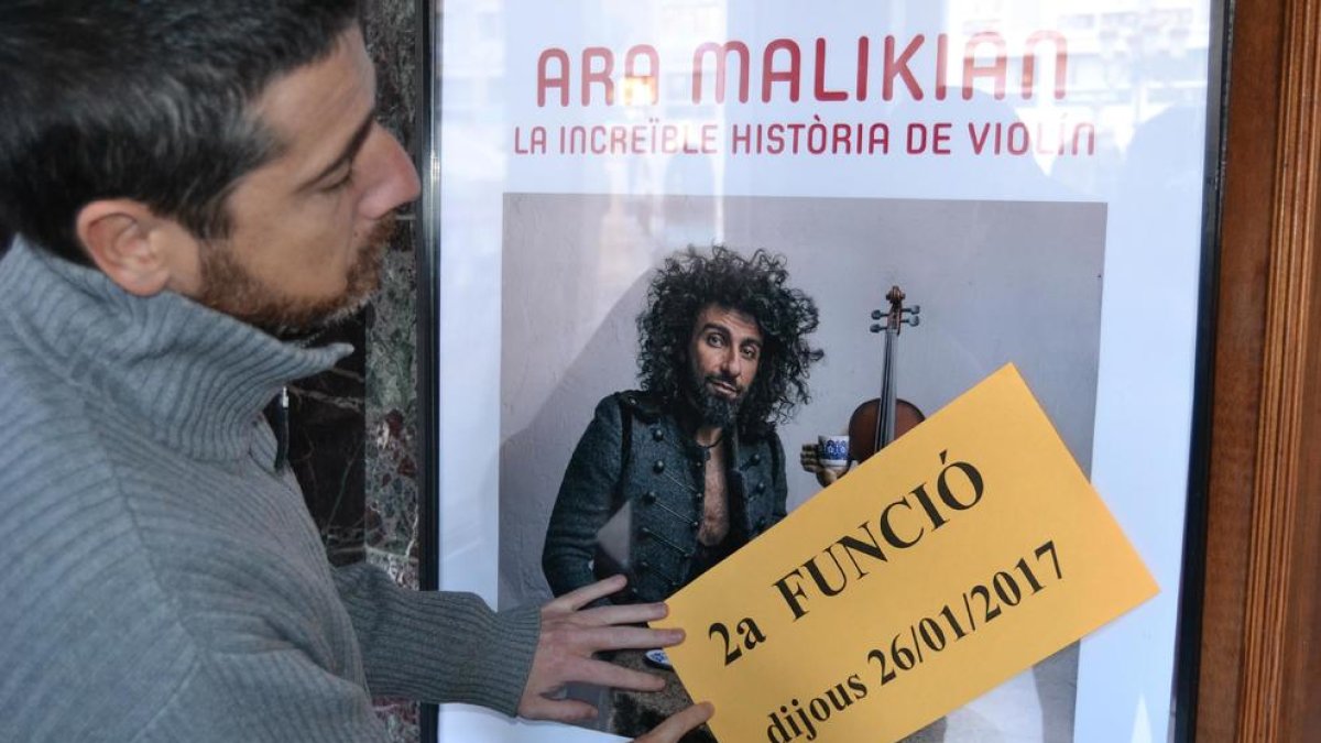 El Teatro Fortuny programa una segunda sesión del espectáculo del violinista Ara Maliakian