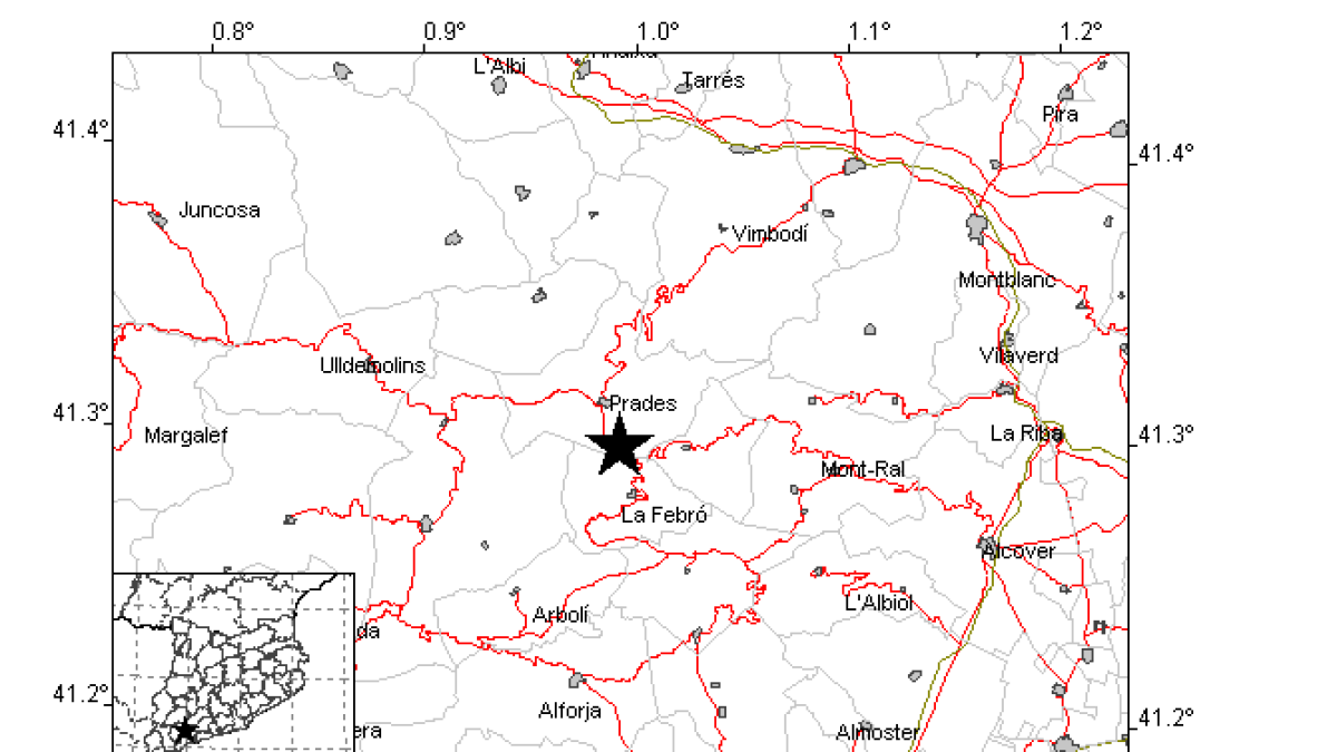 Es detecta un petit terratrèmol de magnitud 2,5 a l'Escala de Richter a Vilanova de Prades