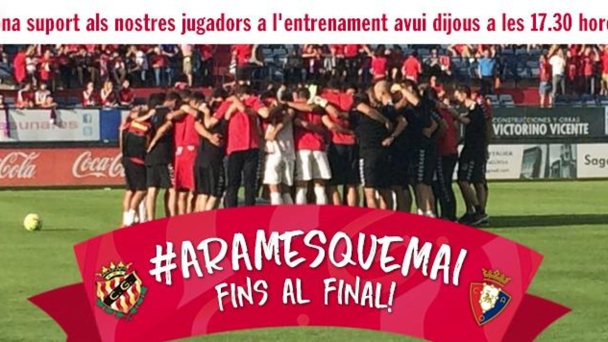 El Nàstic convoca a l'afició a les 17.30 per rebre l'equip