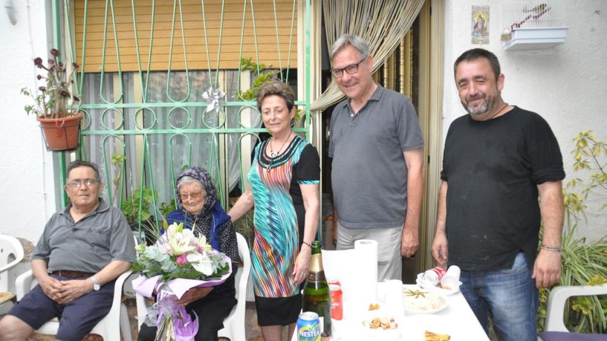 Abuela centenaria en Torredembarra