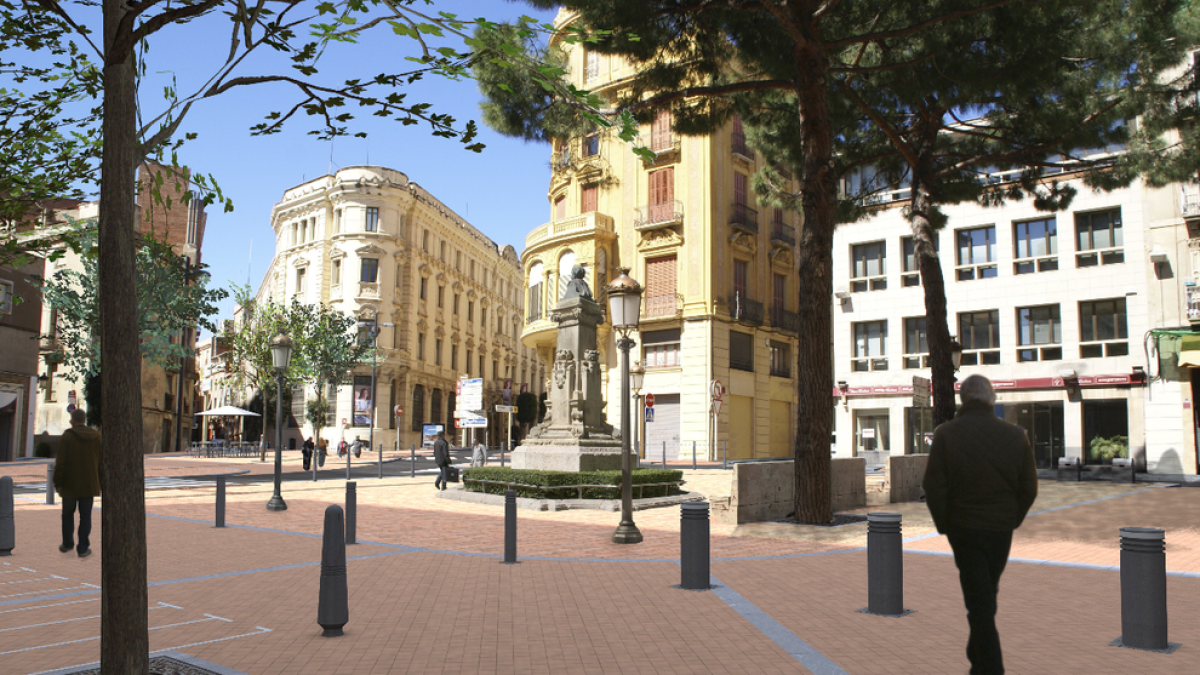 La plaça Catalunya completarà  la reforma a principis del 2017