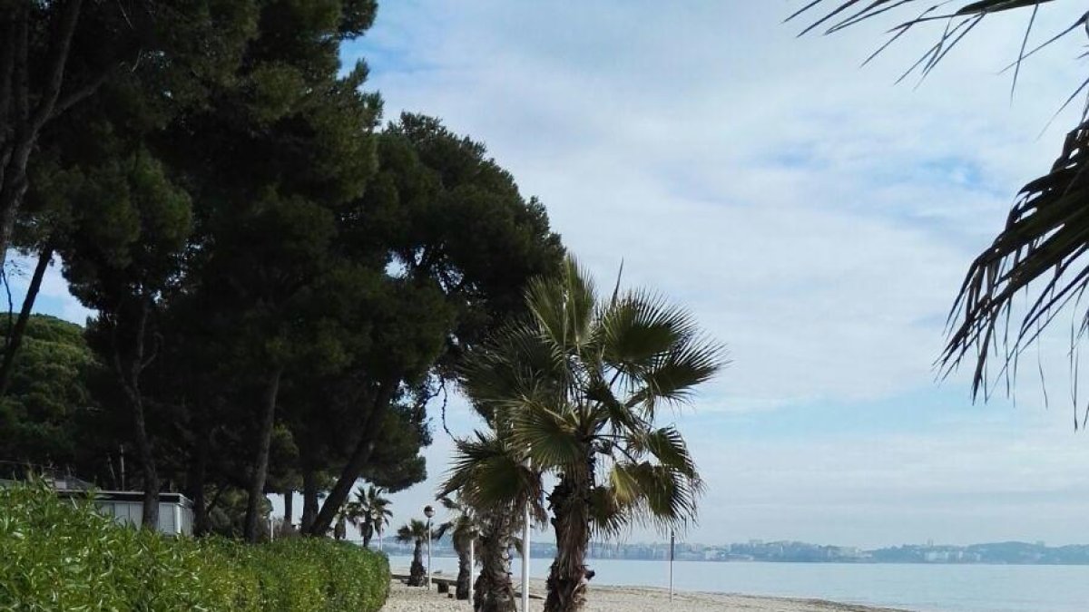 El passeig marítim de Vilafortuny continua ple de sorra i instransitable