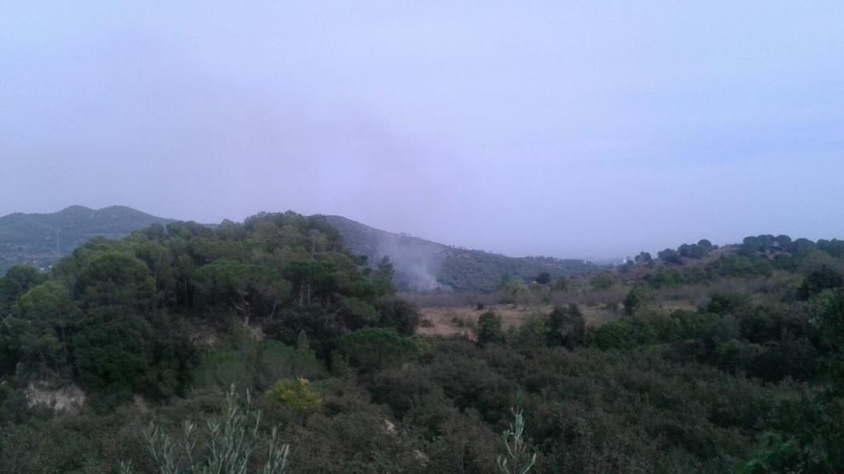 Petit incendi forestal entre les Borges del Camp i Alforja