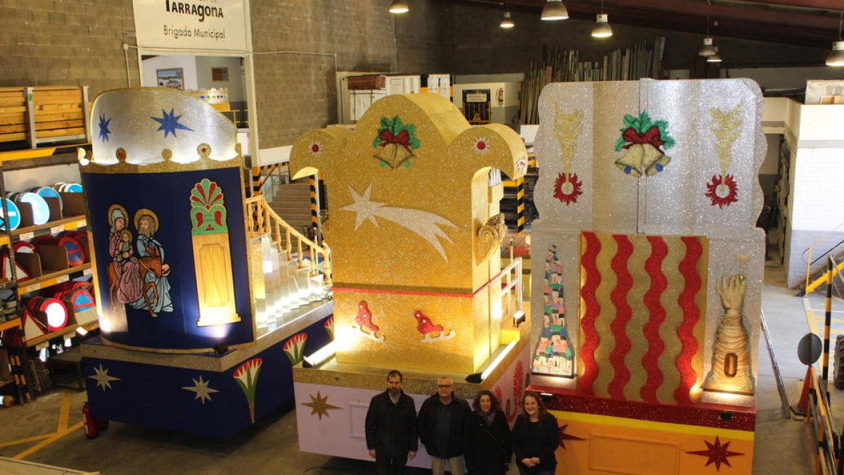 Los Reyes Magos de Oriente ya tienen las carrozas de Tarragona a punto