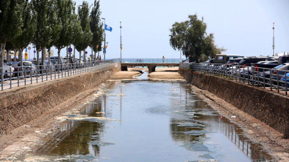 La Móra, una platja de bandera blava amb un canal d'aigua bruta a l'interior