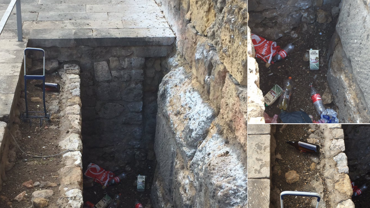 Denuncien l'aparició de restes de 'botellón' al Pretori