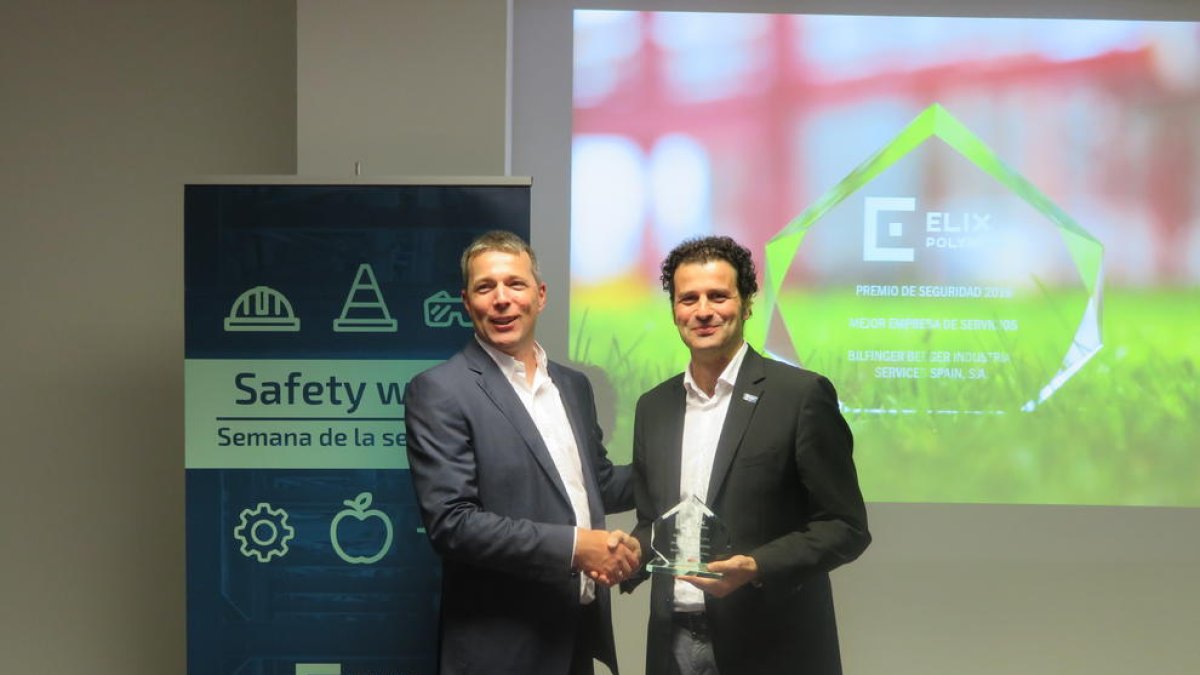 Bilfinger, guardonada amb el premi ELIX de Seguretat 2016