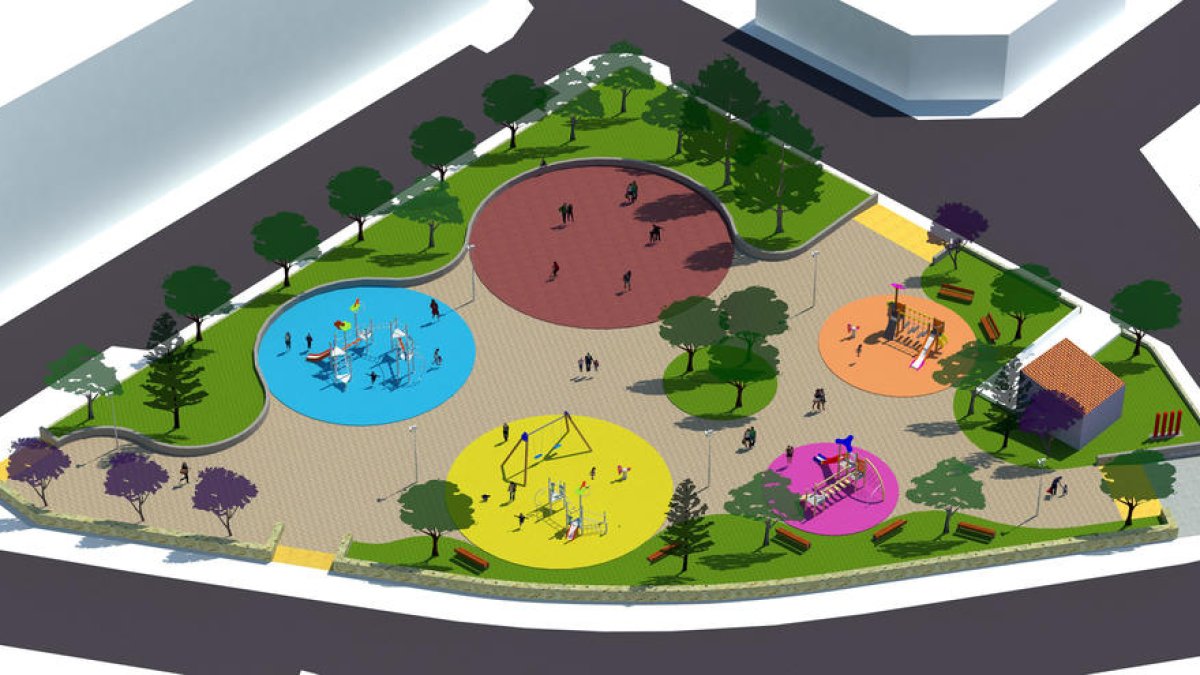 El Morell renova la Plaça de l'Estatut amb tres espais infantils