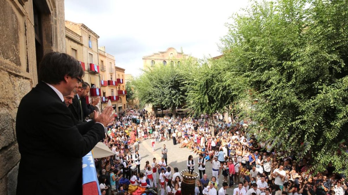 Puigdemont dice en Montblanc que la Festividad tiene que ser 'el empuje' para culminar el proceso