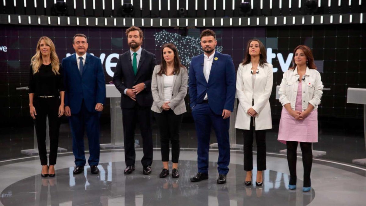 La resposta a la situació a Catalunya enfronta les tres dretes a PSOE, Podem i ERC al debat de TVE