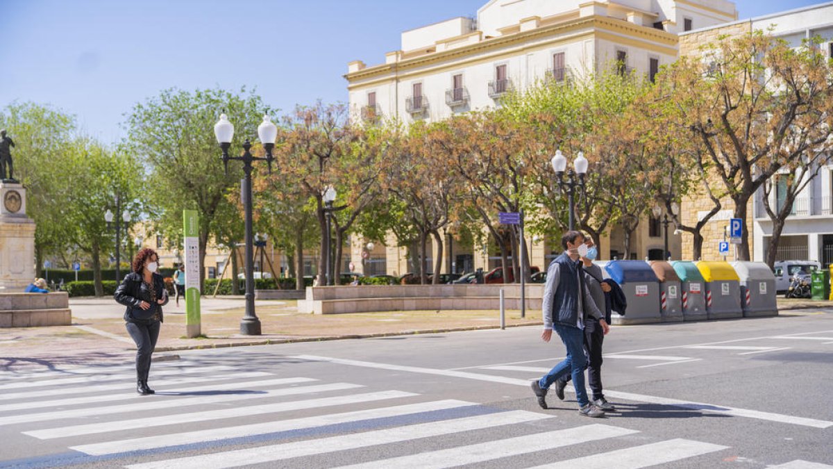 plaça dels Carros de Tarragona, pas de zebra