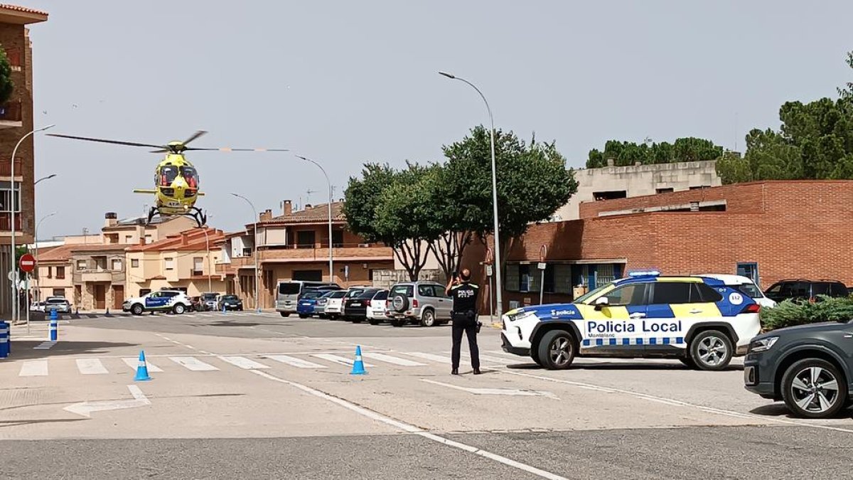 Un helicòpter del SEM aterra d'emergència a Montblanc