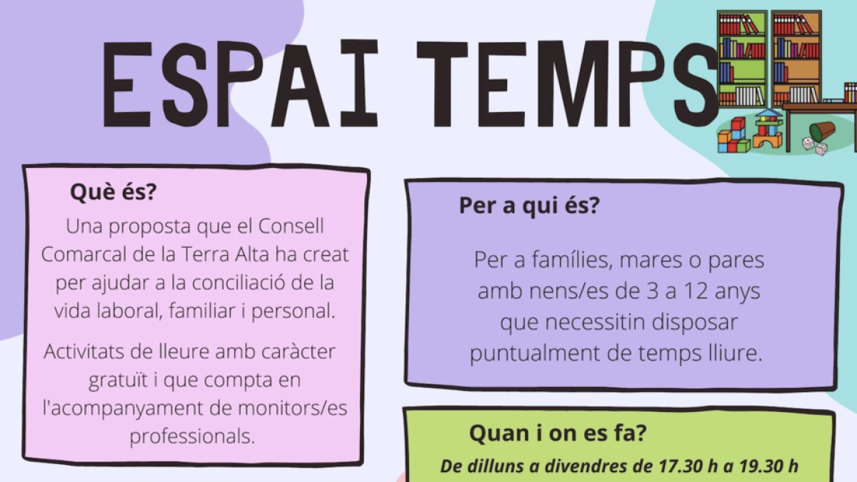 La Terra Alta posa a prova un servei de lleure i acollida per a infants de famílies vulnerables