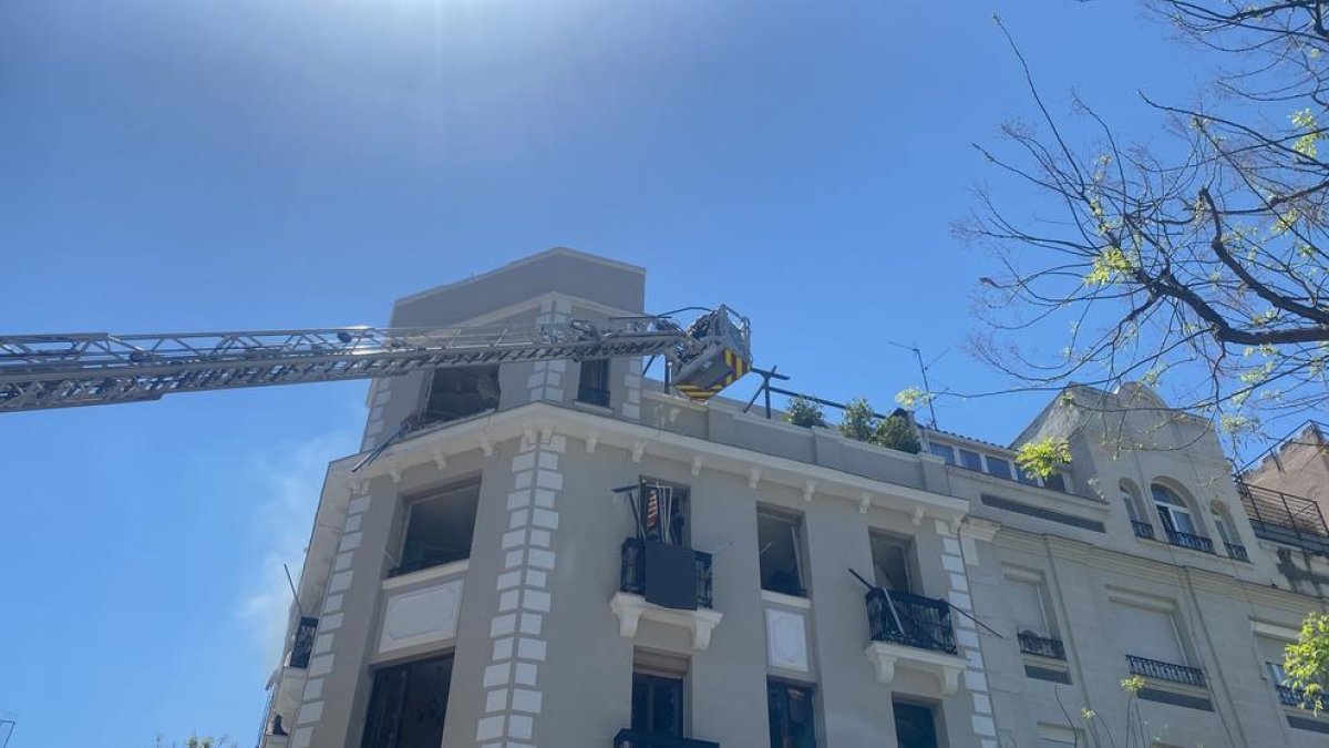 Explosión en un edificio de 4 plantas en el barrio de Salamanca de Madrid