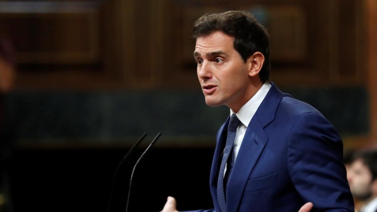 Albert Rivera, durant la seva intervenció.
