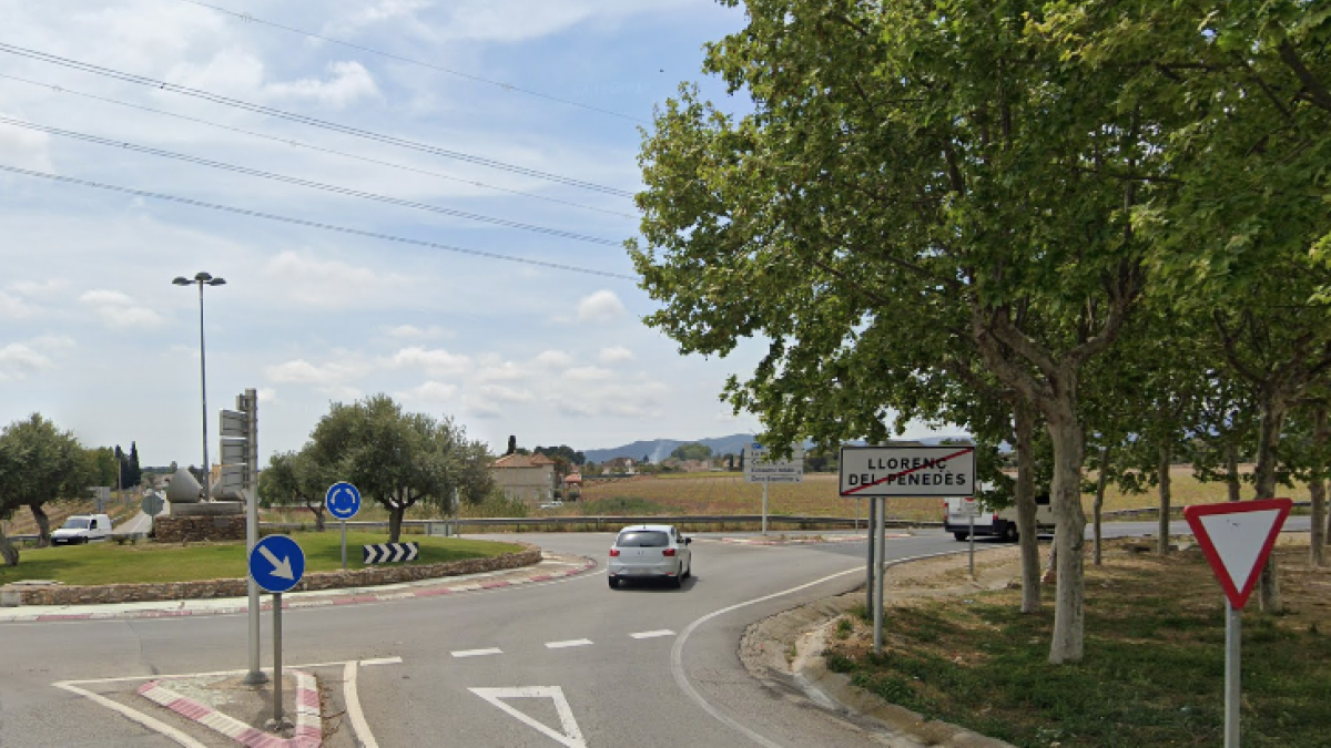 rotonda, TP-2125, Llorenç penedès, episcopal penedès, accidente