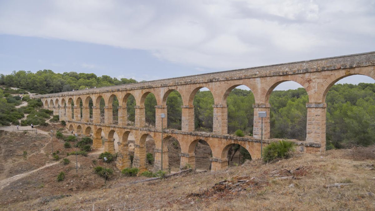 El Pont del Diable, amb un aspecte insòlit a causa dels treballs forestals