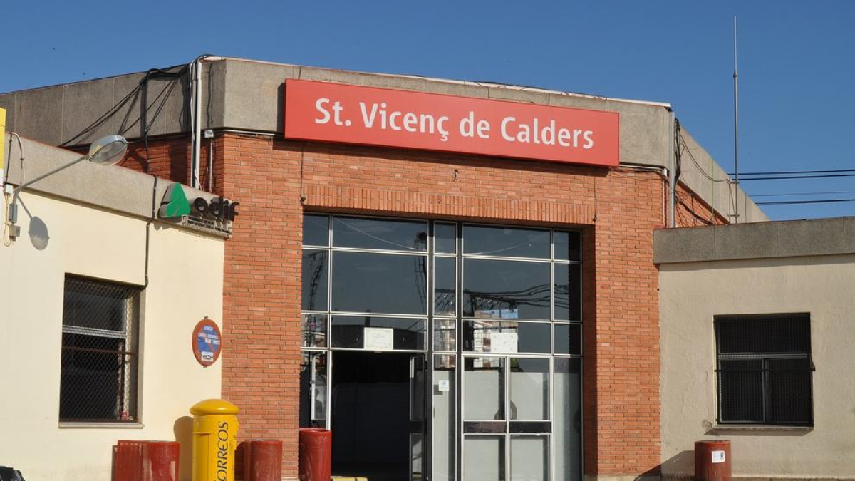 Imagen de la estación de Sant Vicenç de Calders.