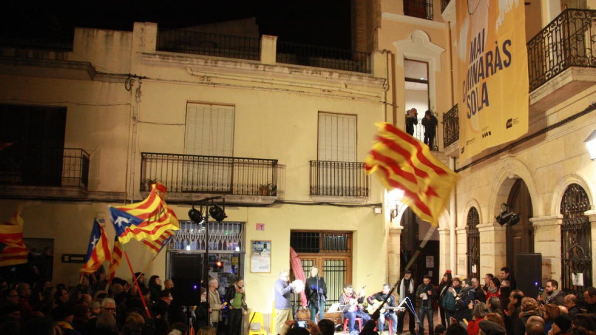 Carme Forcadell, concentració, suport, Xerta, ANC