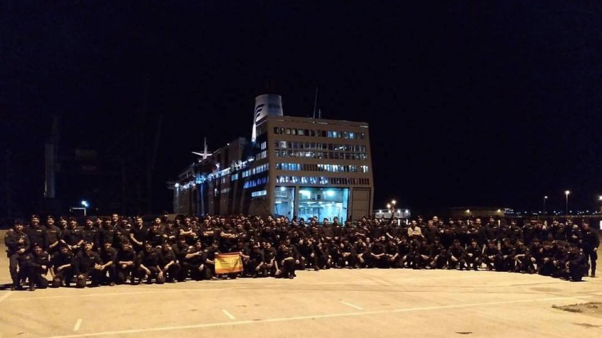 La fotografía de los policías que actuaron durante el 1-O