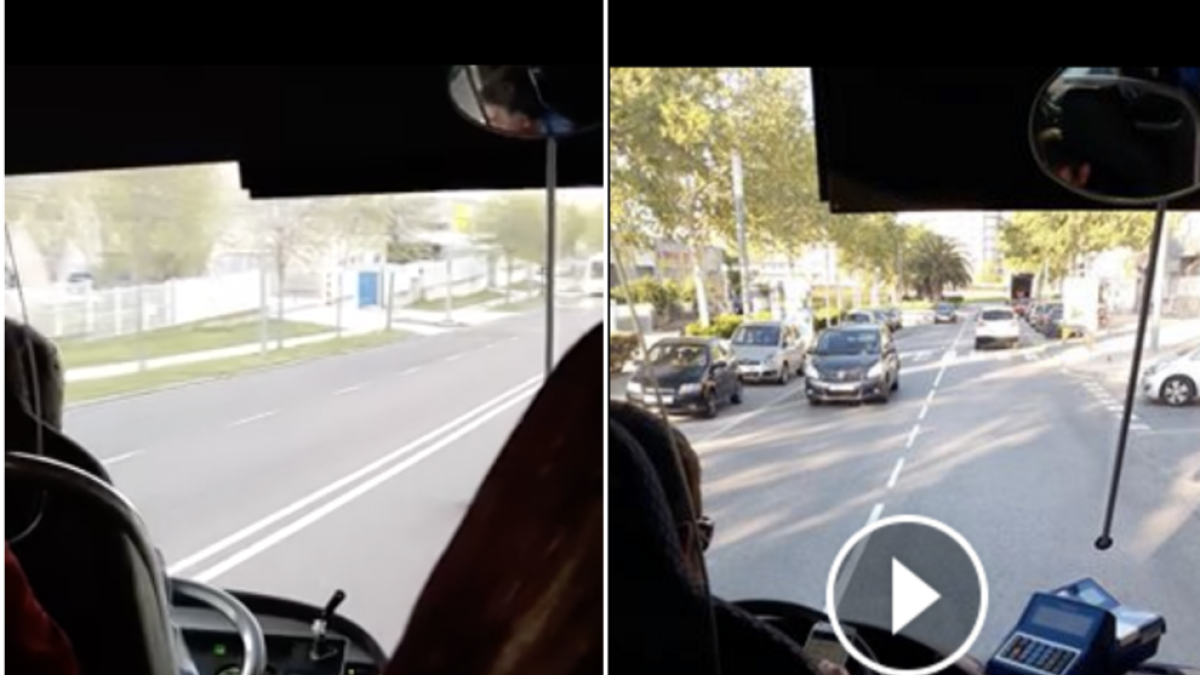 Coge dos autobuses en un día y los dos conductores van 'conectados' al móvil