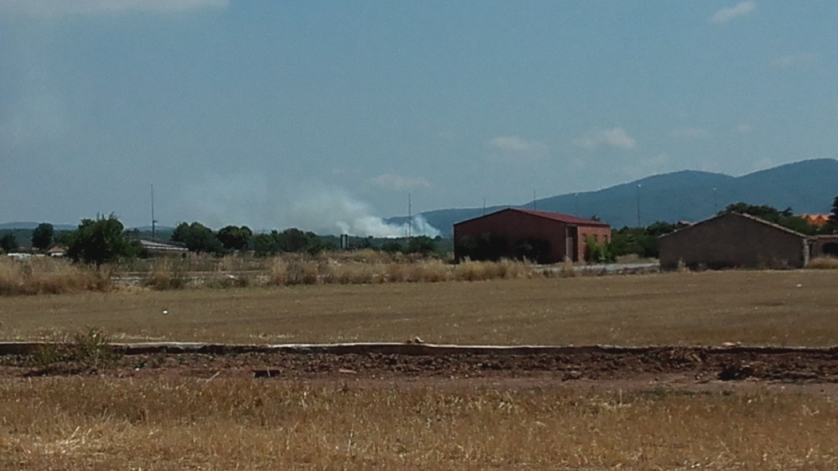 Un incendio quema una zona de vegetación en Cabra del Camp