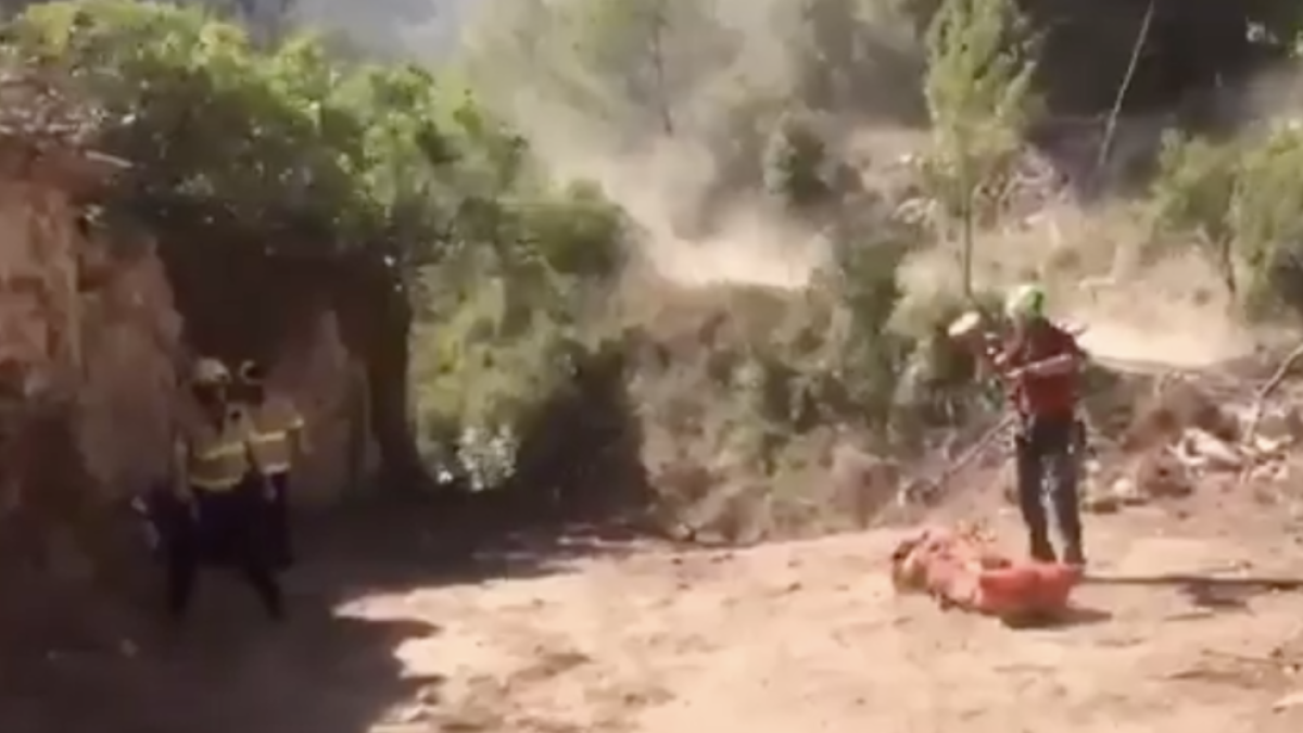 Ferit greu en aure des d'una alçada de dos metres a prop del Niu de l'Àliga, a Alcover