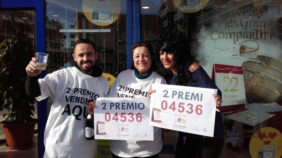 La suerte llega a Tarragona en forma de segundo, cuarto y quinto premio