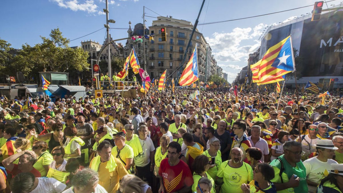 La delegación del gobierno español en Cataluña cifra en 350.000 a los manifestantes