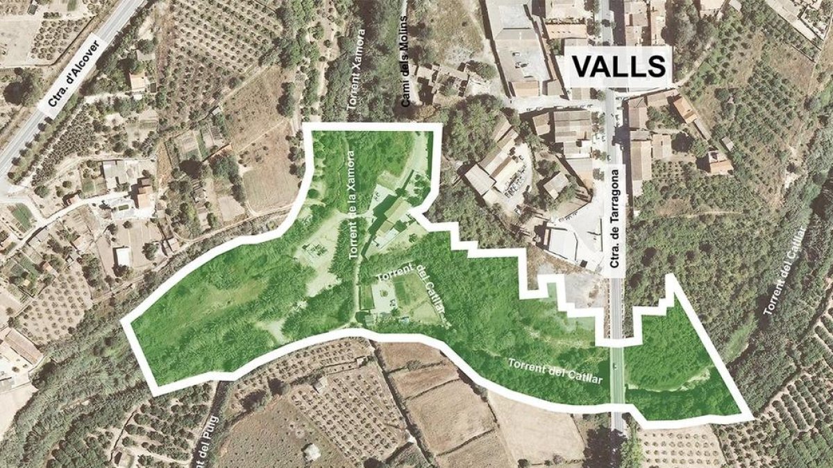 Valls quiere recuperar la confluencia de los torrentes del Catllar y la Xamora