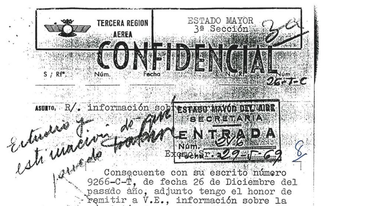 Defensa publica los documentos de los dos avistamientos de OVNIS en el aeropuerto de Reus