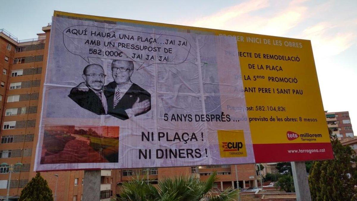 La CUP denuncia la inacció del consistori en les obres de la plaça d'Amèrica de SPiSP