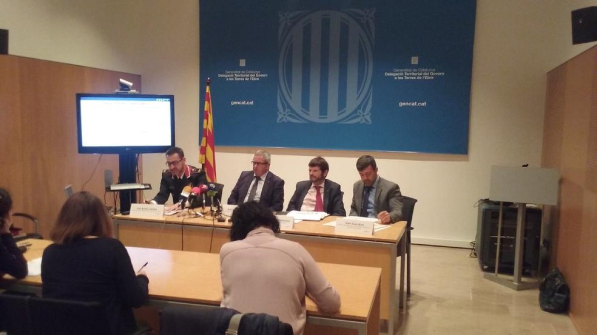 Els fets delictius cauen gairebé un 27% a les Terres de l'Ebre en els últims 5 anys