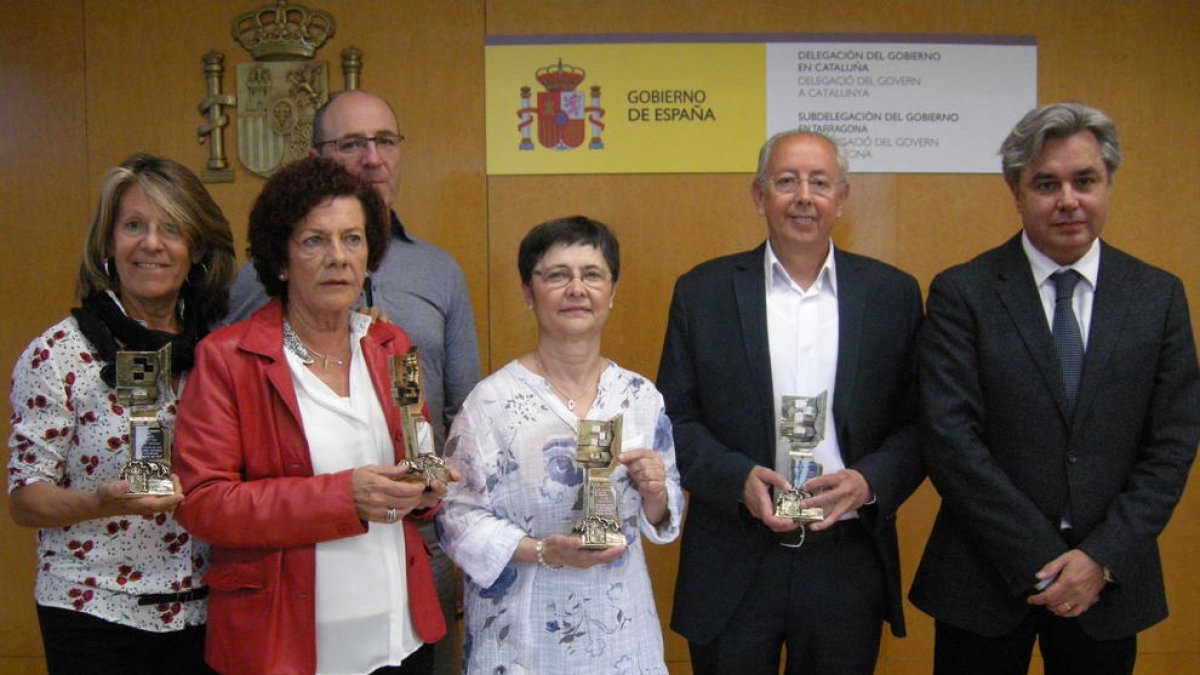 Acte de comiat de tres funcionaris a la subdelegació del Govern a Tarragona